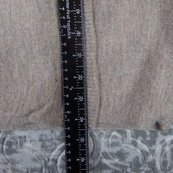 Ellen Tracy Sweater Womens Large Brown 100% Merino Wool Cowl Neck Strap Wrap - Picture 7 of 10